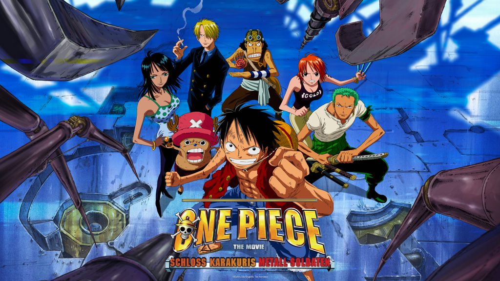 Zwei weitere One Piece Spielfilme auf Deutsch bei ADN: Schloss Karakuris Metall-Soldaten; Abenteuer in Alabasta - Die Wüstenprinzessin