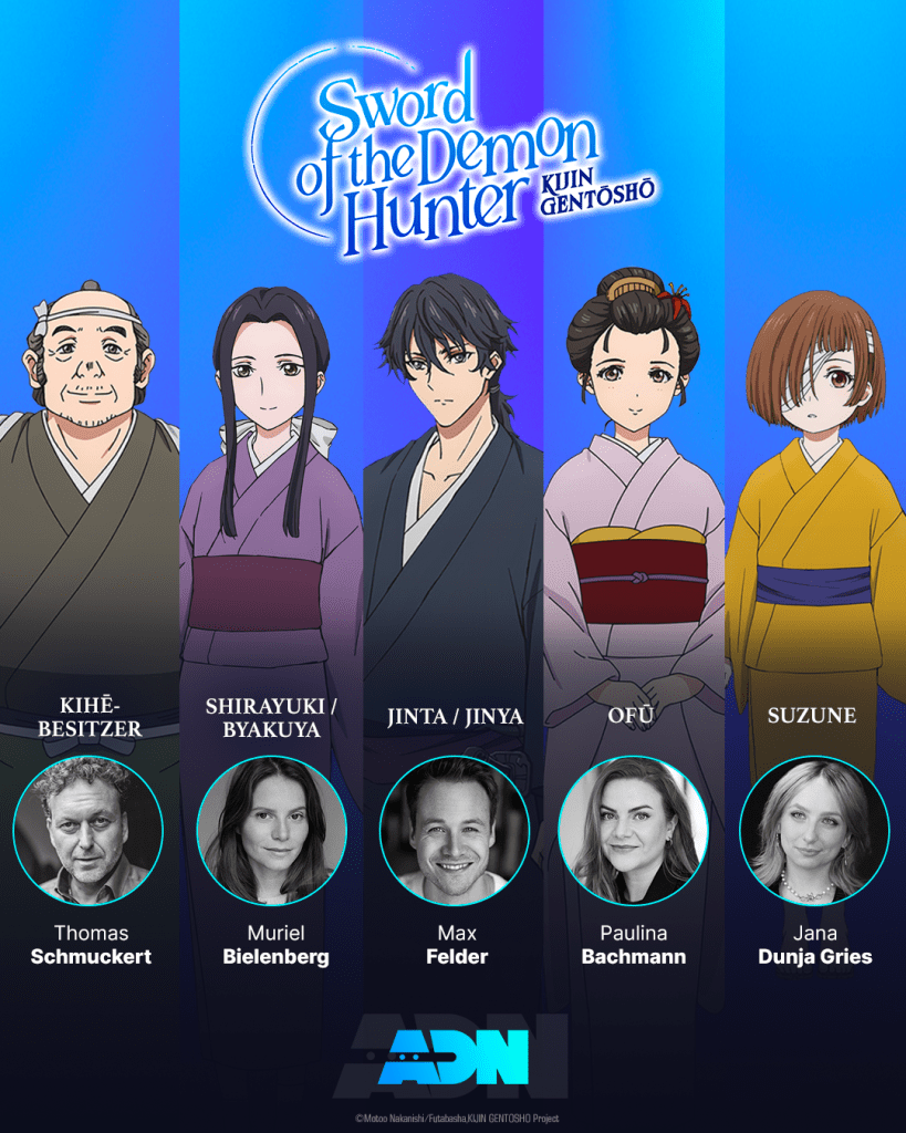 Der deutsche Cast zur Synchronisation von Sword of the Demon Hunter.