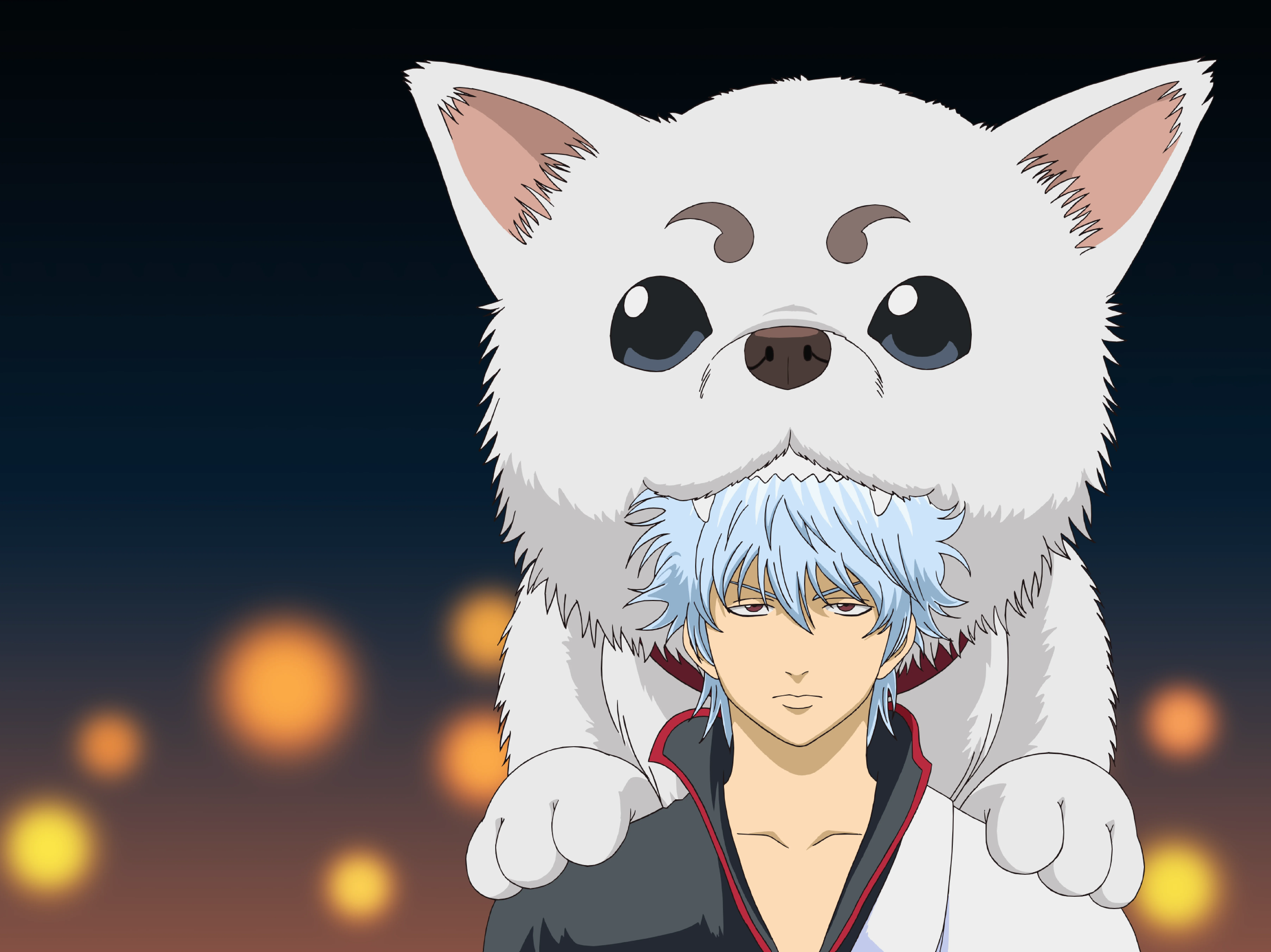 Gintoki Sakata avec Sadaharu, visuel de Gintama publié par ADN
