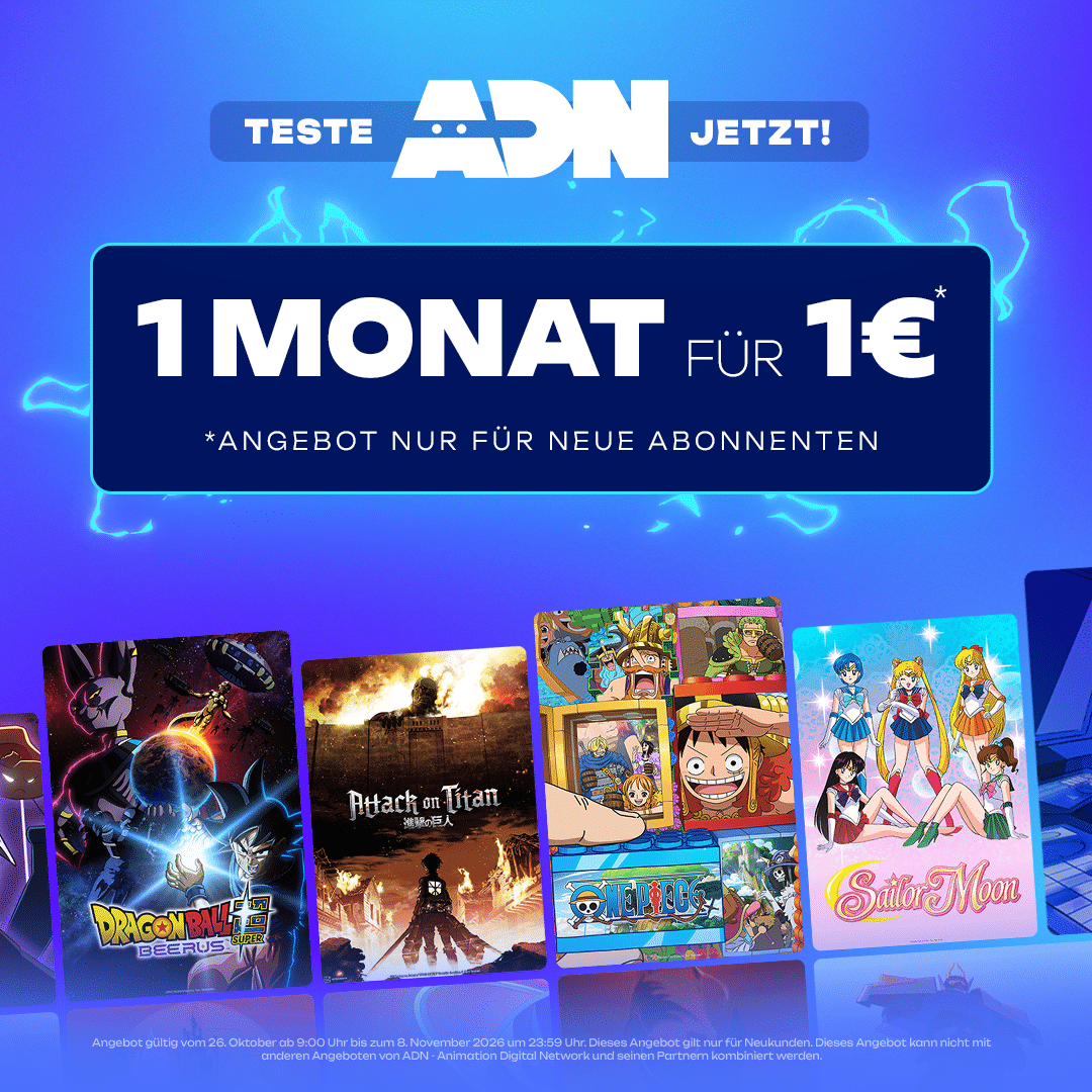 Die 1-Euro-Aktion ist zurück: Streame Anime für 1€ bei ADN!